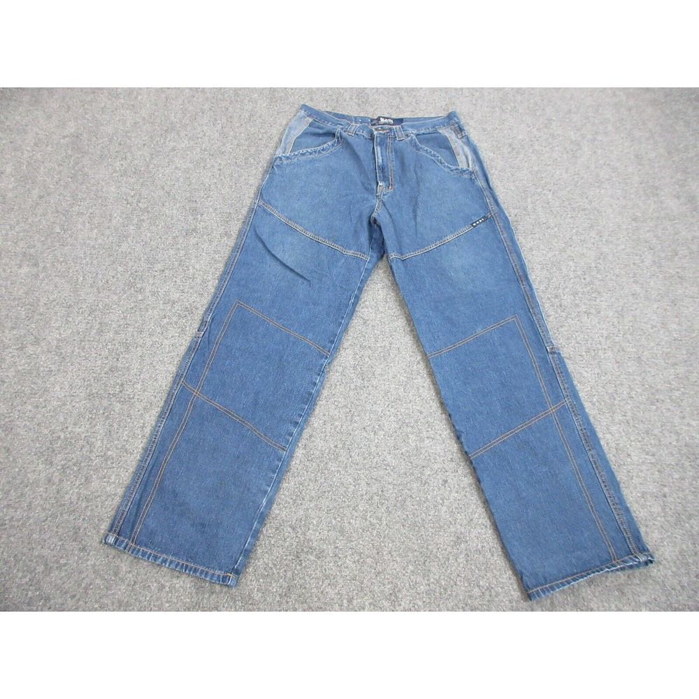 VINTAGE Karl Kani Pants Mens 34 Blue Denim Jeans Hip Hop Rap Baggy‎ Y2K 34X34